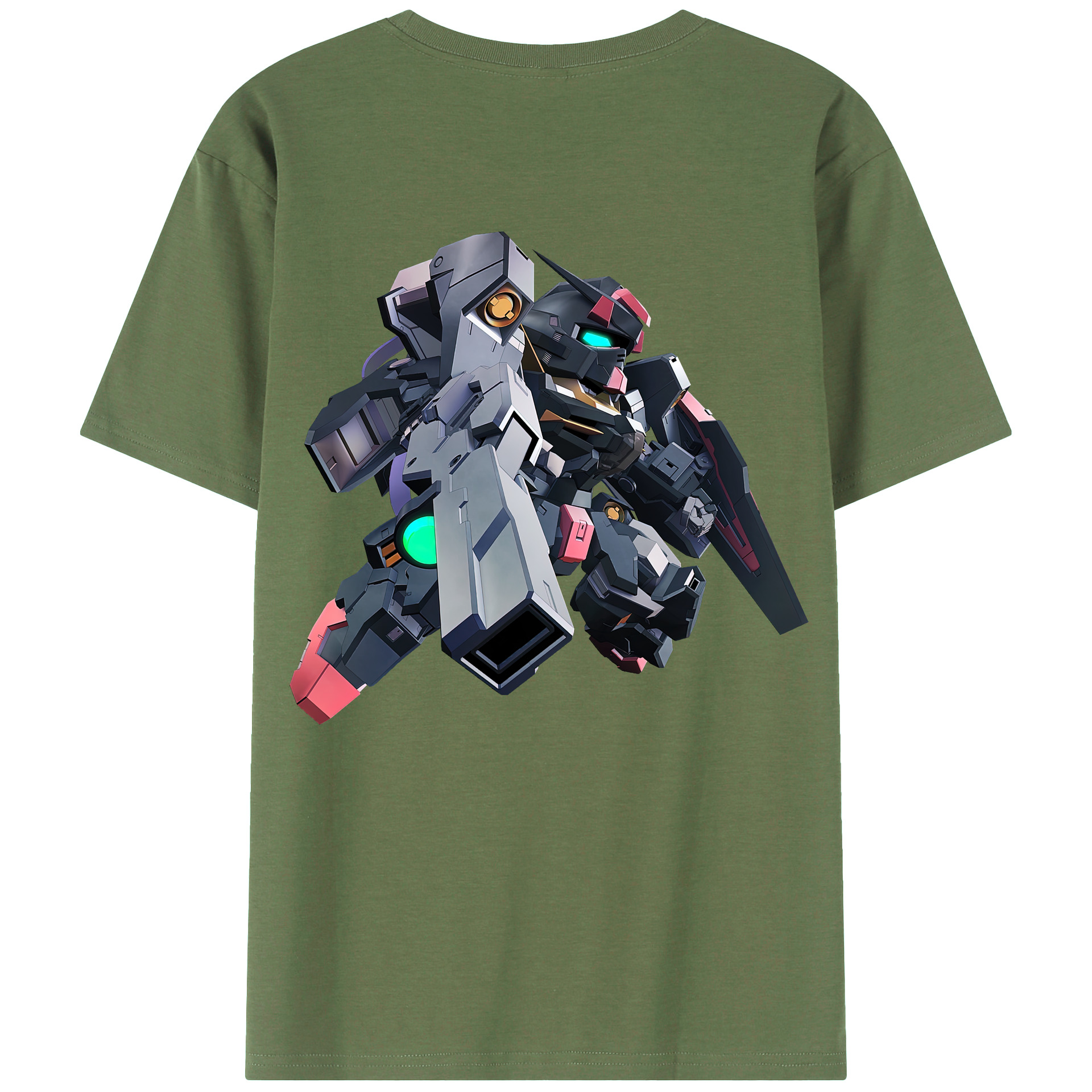 （画像用） 機動戦士ガンダム Mobile Suit Gundam 綿100％ メンズ半袖Tシャツ（バックプリント） 通気性